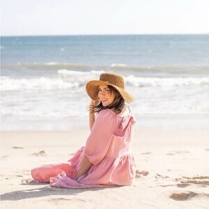 Joe Fresh x Jillian Harris Tiered Pink Cottagecore Linen-like Dress size XS